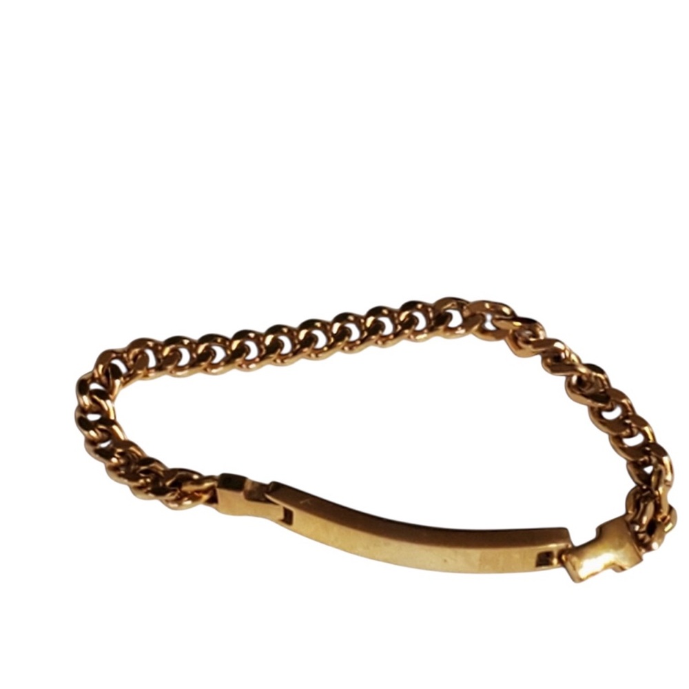 GIVENCHY- Gold-plated ID Bracelet. Chain Band. - Picture 6 of 6